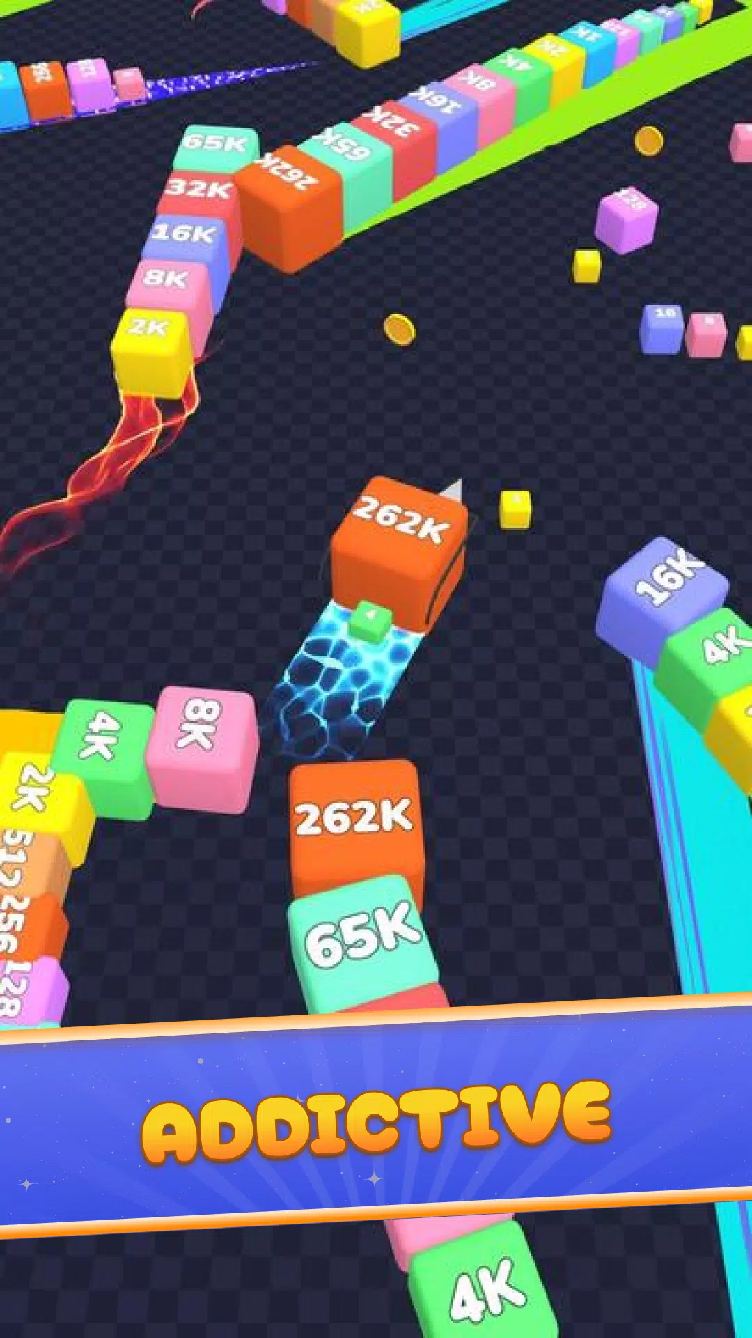2048 Snake : Number Cube Snake
