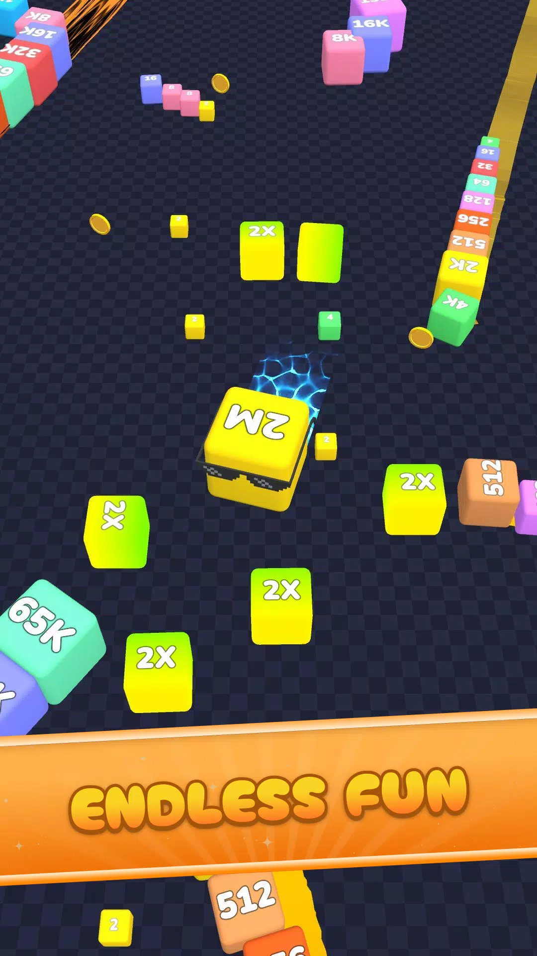 2048 Snake : Number Cube Snake