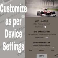 Narzędzie GFX do wyścigów mobilnych F1 screenshot 1