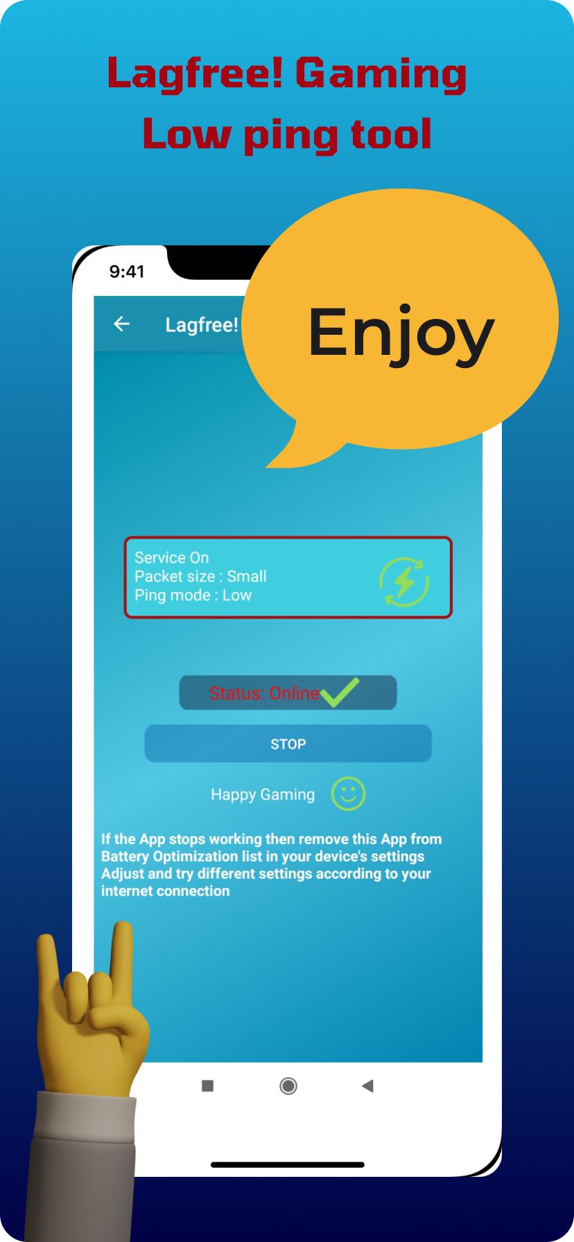 Lower ping. Lagfree. Ping Tools APK.