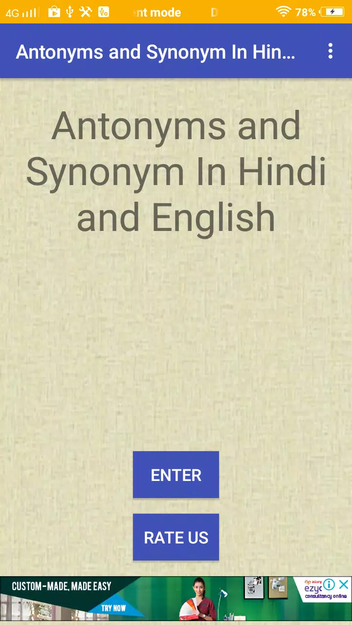 Antonyms and Synonym In Hindi & English APK do pobrania na Androida