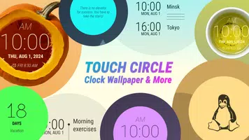 پوستر Clock Wallpaper: Touch Circle