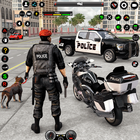 ikon simulator parkir mobil polisi