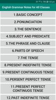 English Grammar Notes for All Classes Affiche