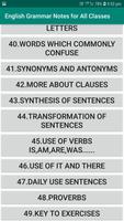 English Grammar Notes for All Classes capture d'écran 1