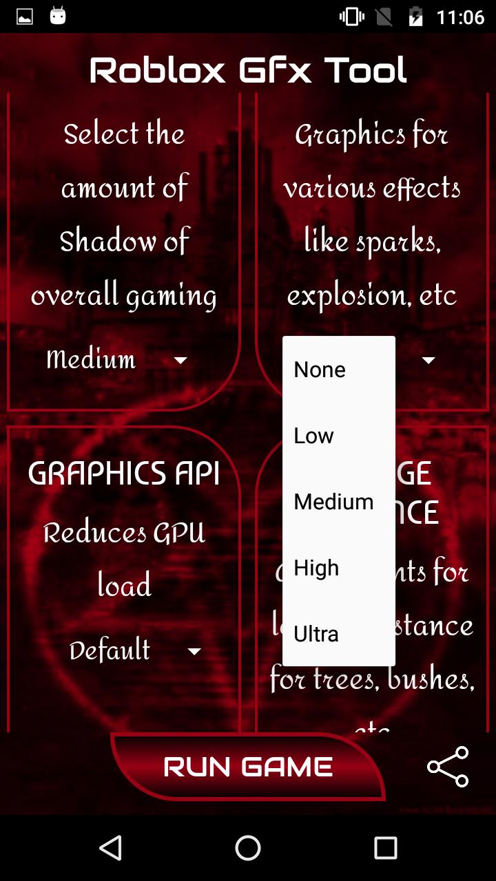 Gfx Tool For Roblox For Android Apk Download - roblox mobile graphics settings