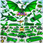 Jeu de voiture robot dragon icône