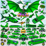 Jeu de voiture robot dragon icône