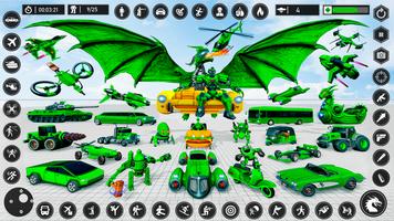 Jeu de voiture robot dragon Affiche