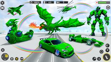 Jeu de voiture robot dragon capture d'écran 1