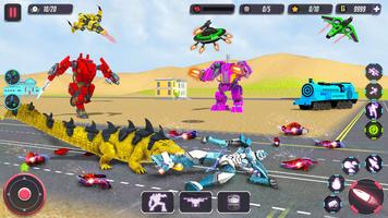 Animal Crocodile Robot Games اسکرین شاٹ 3
