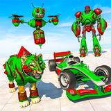Formula Robot Car Game – Bee Robot Transform Game icône