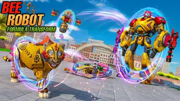 Formula Robot Car Game – Bee Robot Transform Game poster