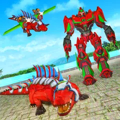 飛行鱷魚機器人改造遊戲 XAPK 下載
