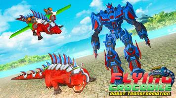 jeu de transformation robot robot crocodile Affiche