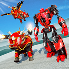 Flying Rhino Robot Transform: Robot War Games ไอคอน
