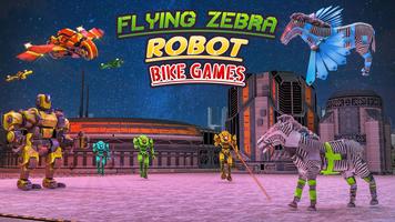 En volant Zèbre Robot Bicyclette Jeu: Robot Jeux capture d'écran 2
