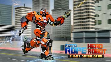 Flying Rope Hero Robot Fight Simulator ภาพหน้าจอ 2