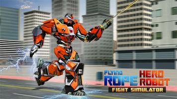Flying Rope Hero Robot Fight Simulator screenshot 2