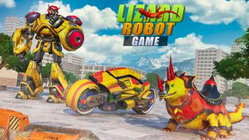 lagarto robô jogos: bicicleta robô transformando j Cartaz