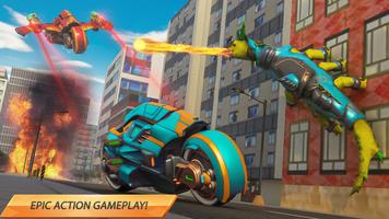 lagarto robô jogos: bicicleta robô transformando j imagem de tela 2