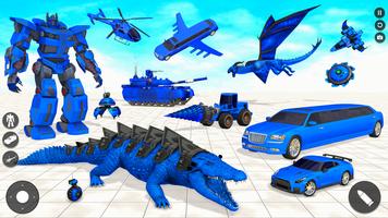 Crocodile Animal Robot Games Affiche