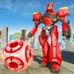 Futuristic Robot Flying Ball Battle