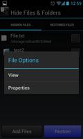 برنامه‌نما Hide Files & Folders عکس از صفحه