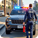 US Police Cop chase car game icon