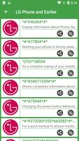Secret Codes for LG Mobiles Free App capture d'écran 2