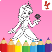 Princesa Livro de Colorir ícone