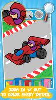 Cars coloring pages for kids ポスター