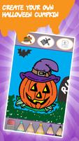 Kids coloring book halloween poster