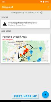 Wildfire Map & Tracker: Fireguard 截图 1