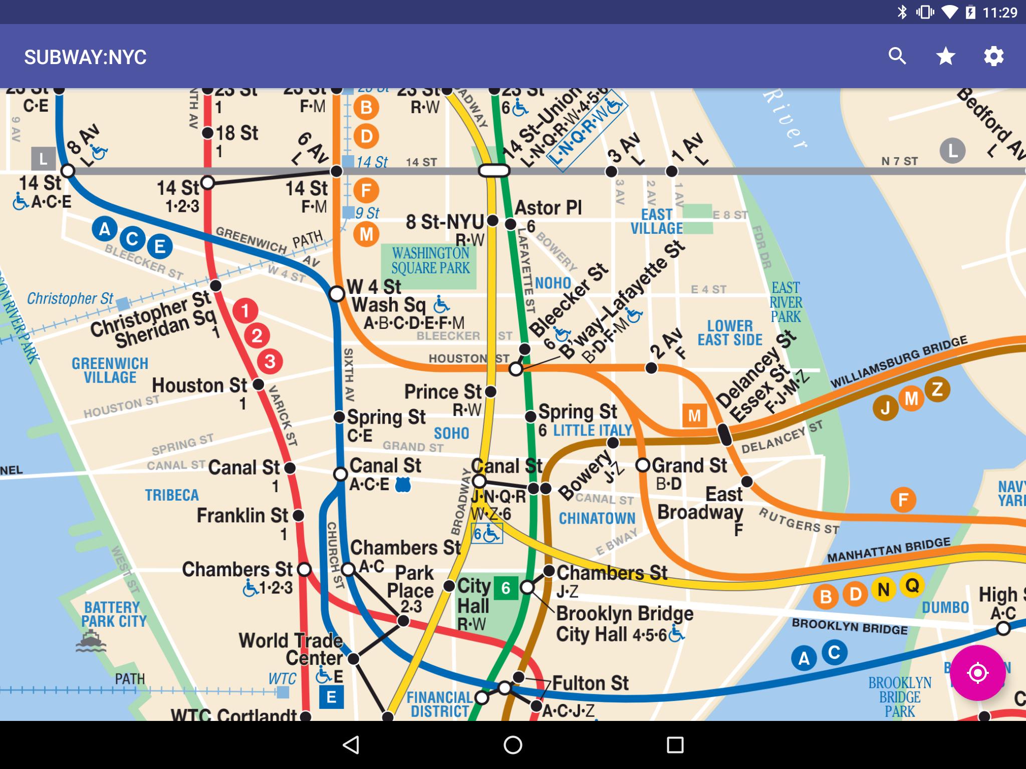 Nyc Subway Map Offline Train Times In New York Pour Android
