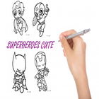Comment dessiner les super-héros mignons icône