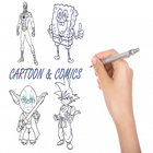 Como desenhar personagens de desenhos animados ícone