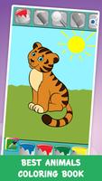 बच्चों के लिए जानवरों की रंगीन किताब पोस्टर
