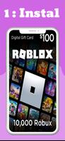 Robux Giftcard Skin for Roblox Plakat