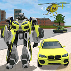 Green Robot Car Transformer Futuristic Supercar icône