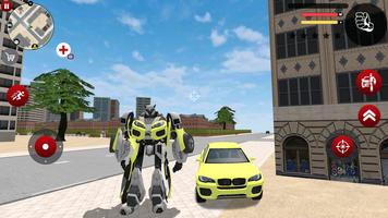 Green Robot Car Transformer Futuristic Supercar الملصق