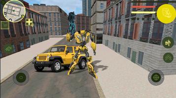 Gold Robot Car الملصق
