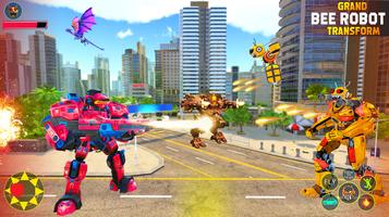 Grand Bee Robot Car Transform War imagem de tela 3