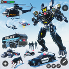 Police Robot Car Transforming icon