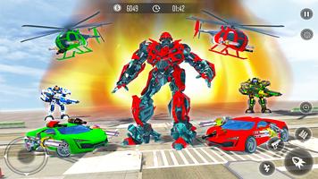 Helicopter Robot Battle: Robot Transformation Game Affiche