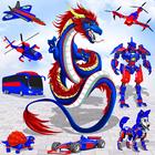 Game robot naga terbang ikon
