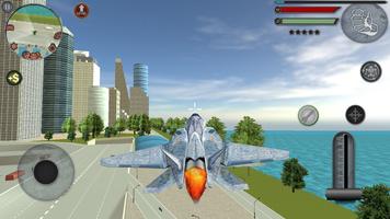 Robot Airplane Simulator Flying Robot Transforming الملصق