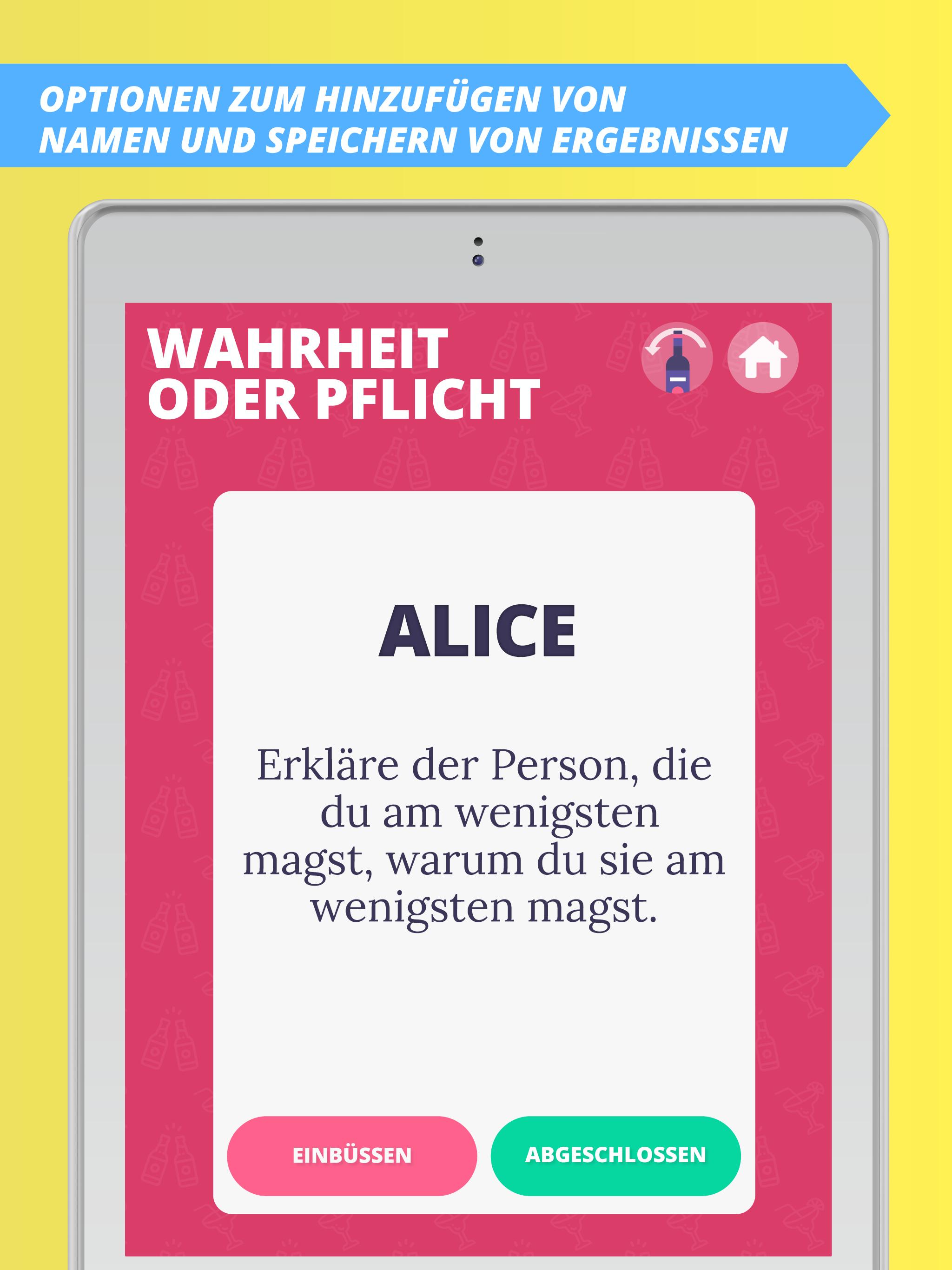 Wahrheit oder Pflicht! - Fragen und Aufgaben 18+ für Android - APK