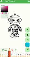 Robot man: coloring robot Plakat