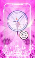 Butterfly Clock live wallpaper Poster